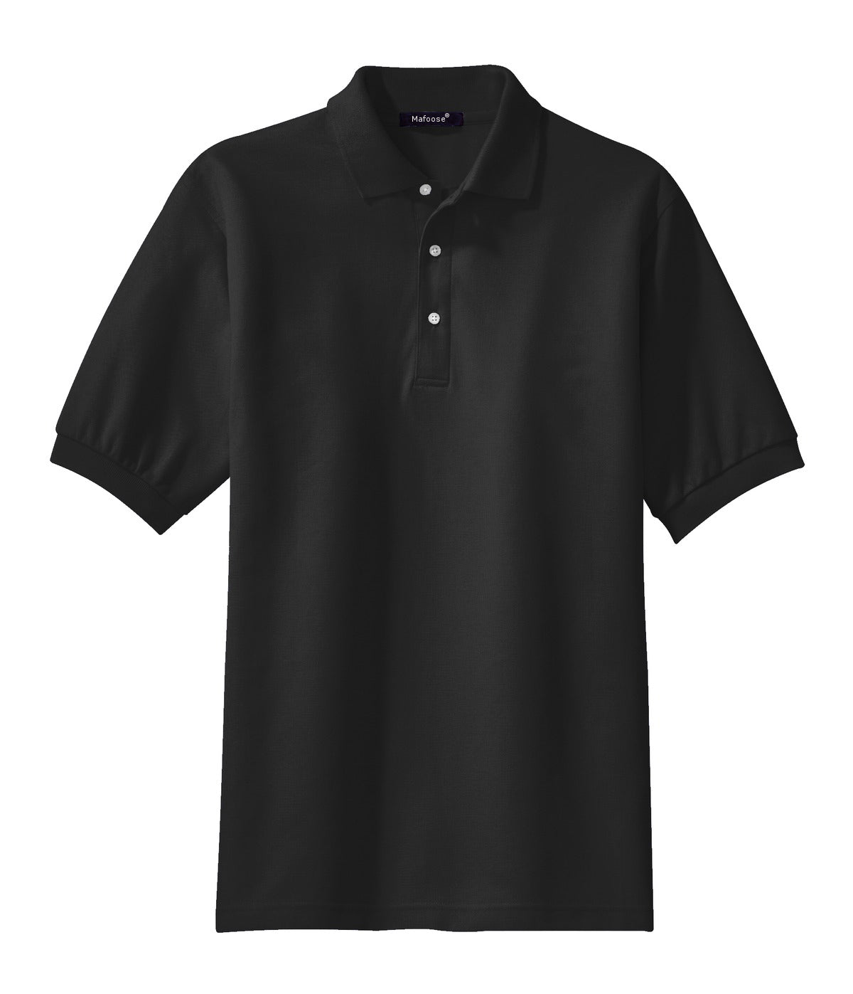 Mafoose Men's 100% Pima Cotton Polo Shirt Black-Front