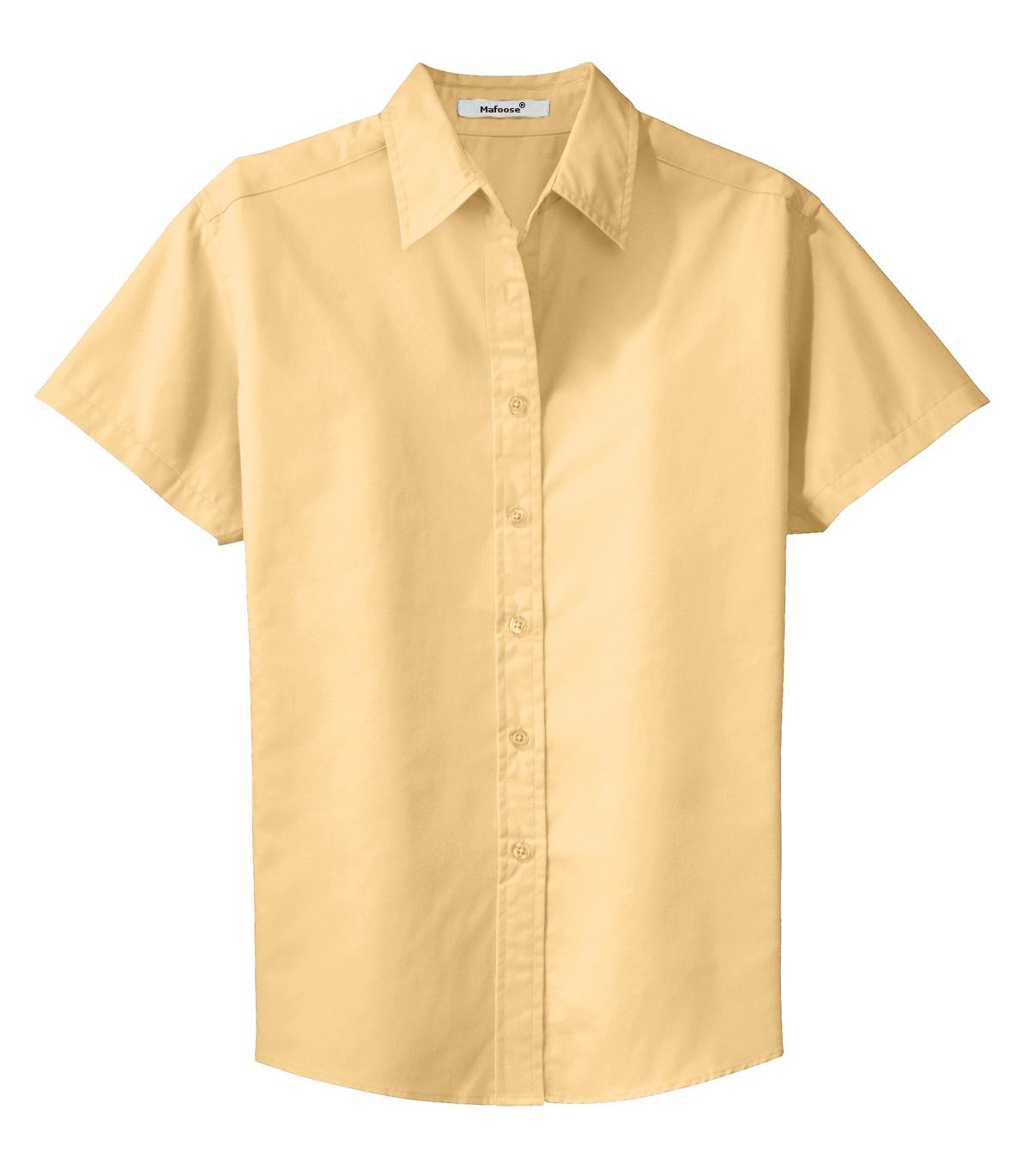 Mafoose Women's Comfortable Short Sleeve Easy Care Shirt Yellow-Front
