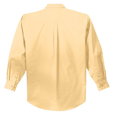 Mafoose Men's Tall Long Sleeve Easy Care Shirt Yellow-Back