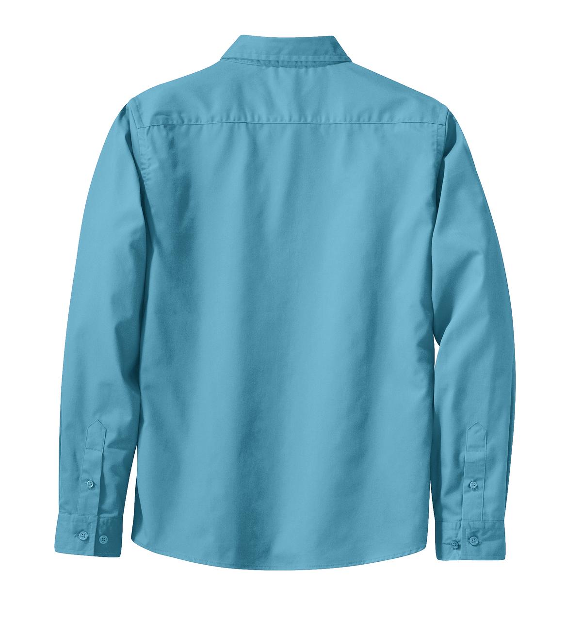 Mafoose Women's Long Sleeve Easy Care Shirt Maui Blue-Back
