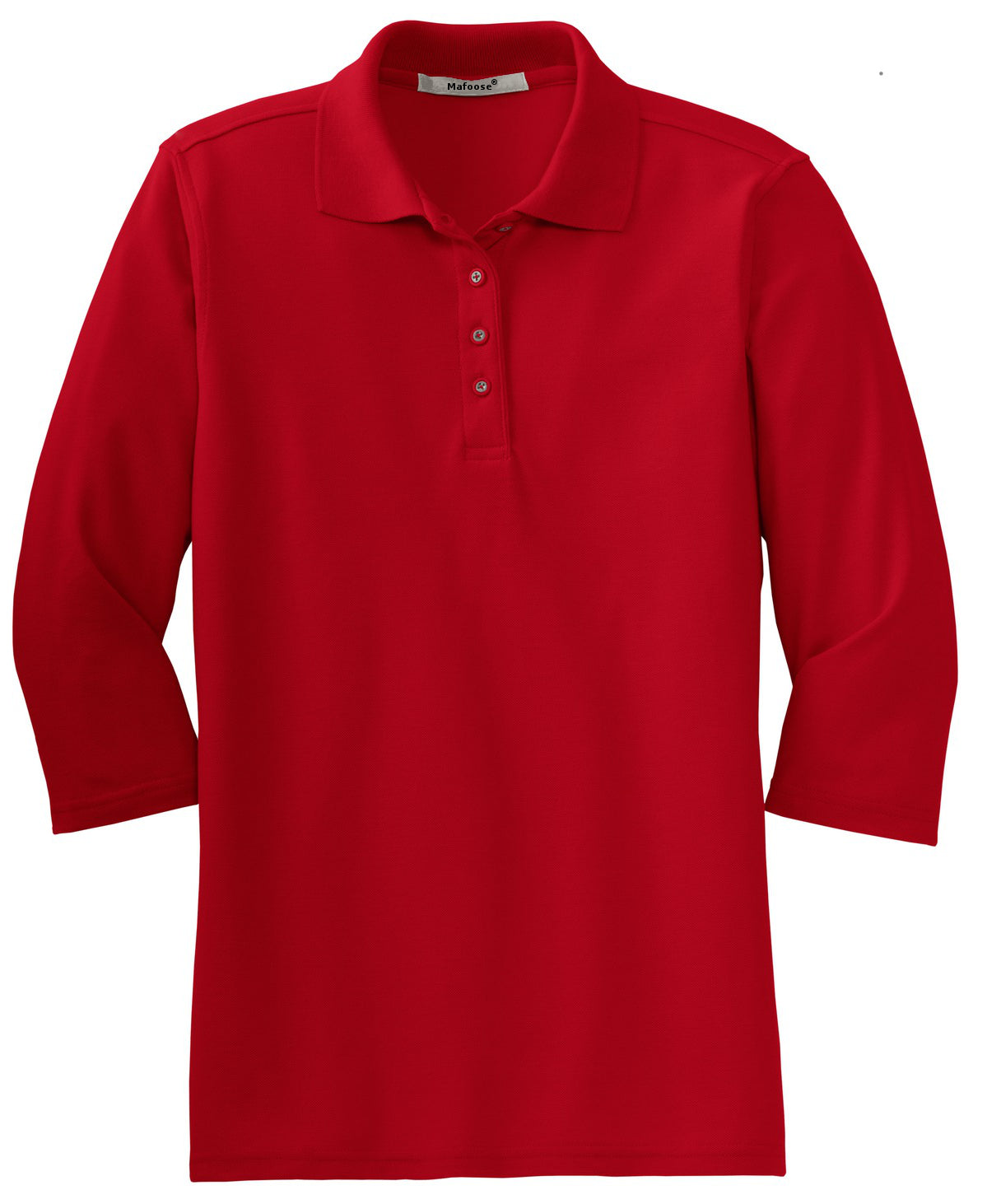 Mafoose Women's Silk Touch Ã‚Â¾ Sleeve Polo Shirt Red-Front
