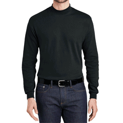 Men's Interlock Knit Mock Turtleneck Sweaters