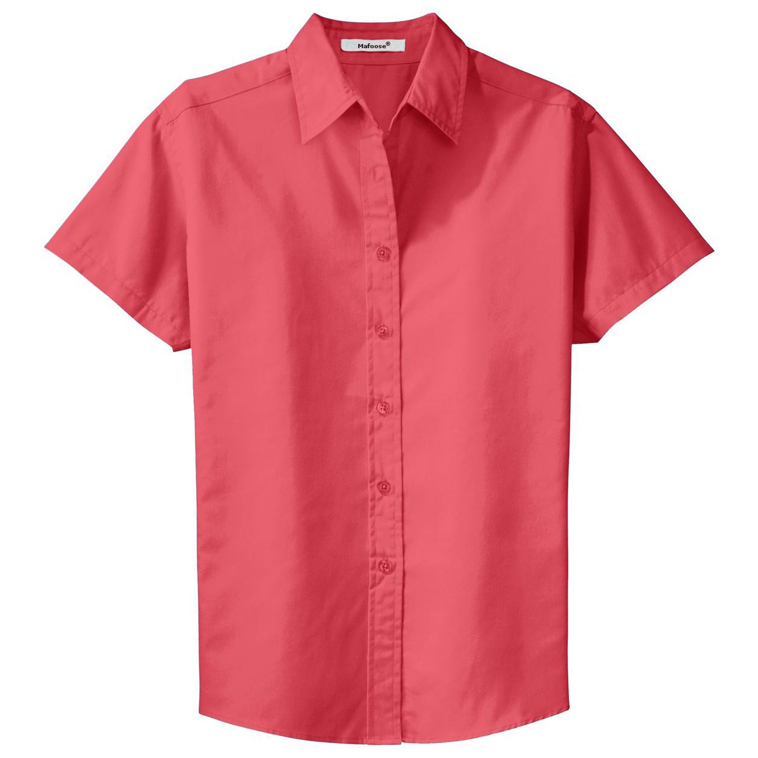 Mafoose Women's Comfortable Short Sleeve Easy Care Shirt Hibiscus-Front