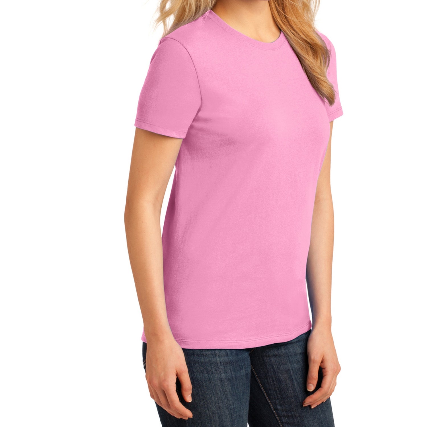 Ladies Core Cotton Tee -  Candy Pink