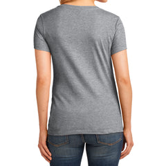 Women's Core Cotton V-Neck Tee Athletic Heather - Back