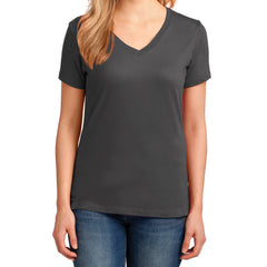 Women's Core Cotton V-Neck Tee Charcoal - Front