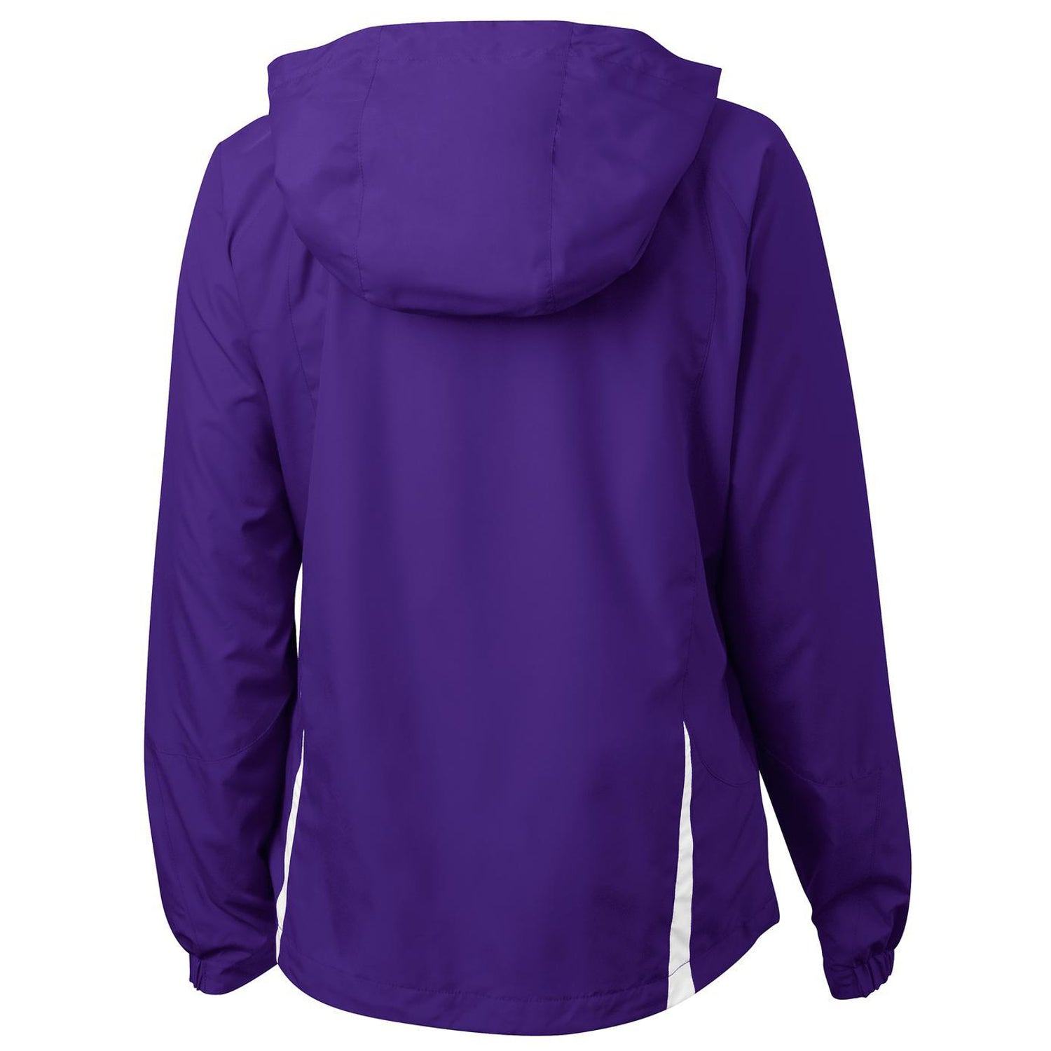 Mafoose Women's Colorblock Hooded Raglan Jacket Purple/White-Back