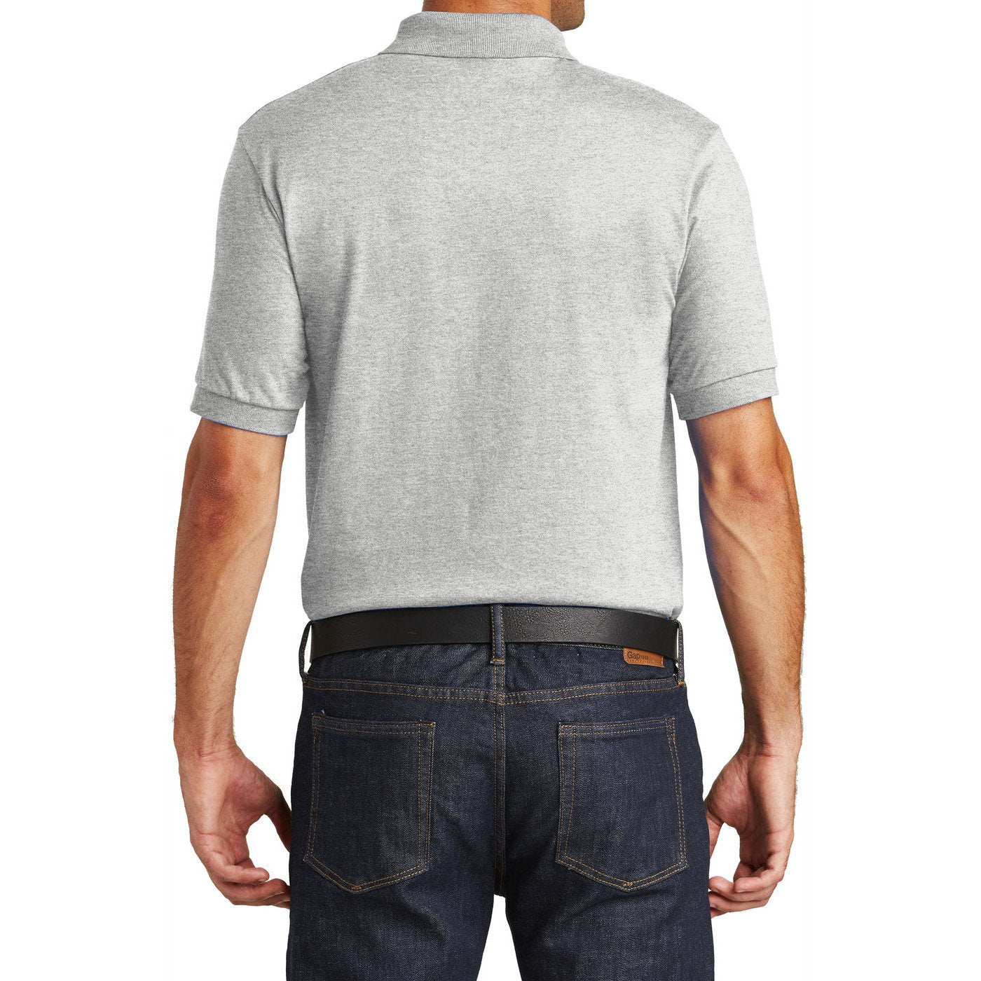 Mafoose Men's Core Blend Jersey Knit Pocket Polo Shirt Ash