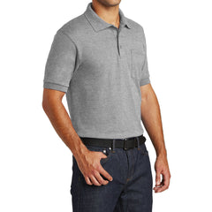 Mafoose Men's Core Blend Jersey Knit Pocket Polo Shirt Athletic Heather