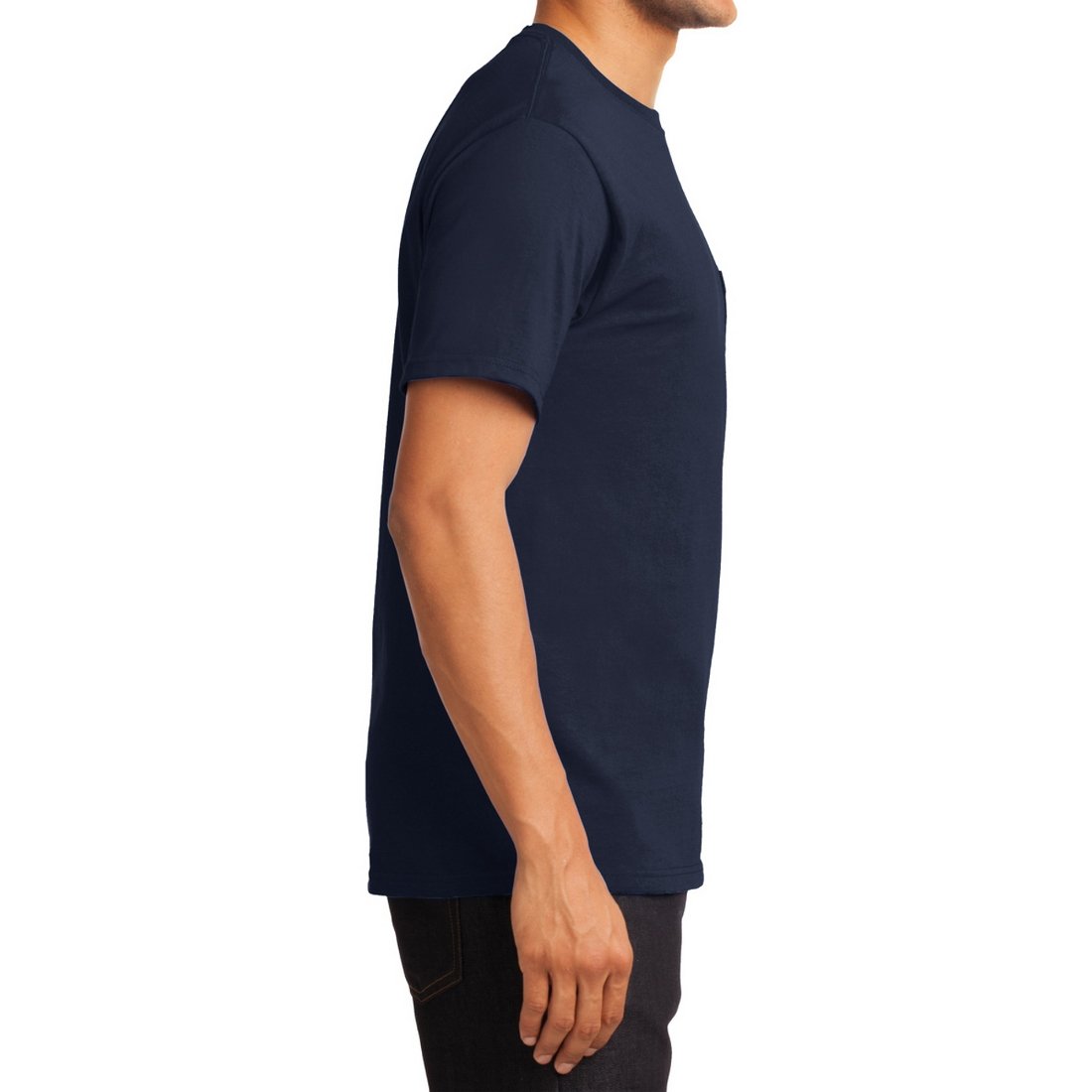 Men's Essential T Shirt with Pocket Deep Navy