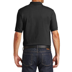 Mafoose Men's Core Blend Jersey Knit Pocket Polo Shirt Jet Black