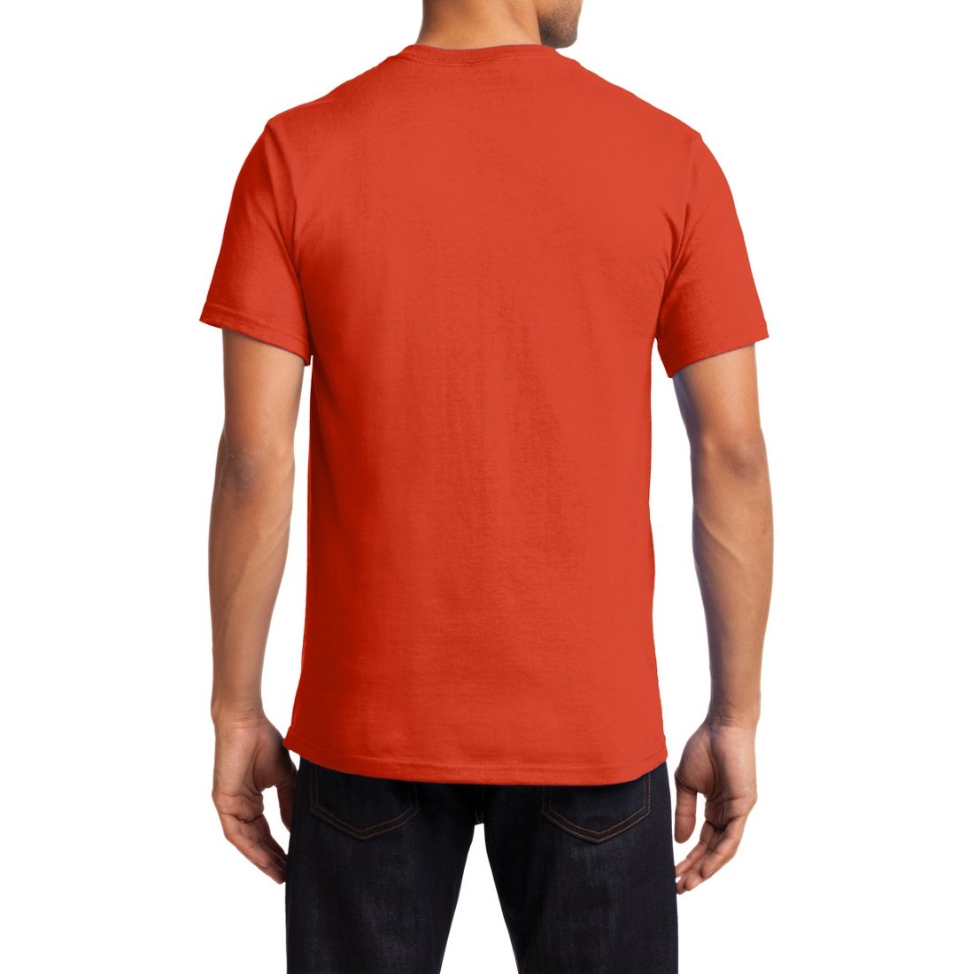 Men's Essential T Shirt with Pocket Orange