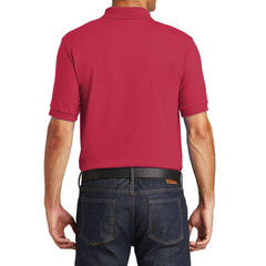 Mafoose Men's Core Blend Jersey Knit Pocket Polo Shirt Red