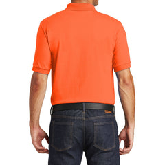Mafoose Men's Core Blend Jersey Knit Pocket Polo Shirt Safety Orange