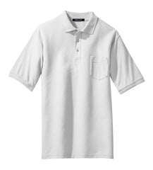 Mafoose Men's Silk Touch Polo with Pocket White-Front