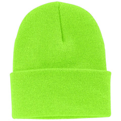 Men's 3-Inch Fold Knit Cap Neon Green