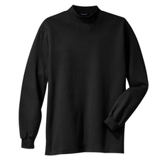 Men's Interlock Knit Mock Turtleneck Sweaters Black