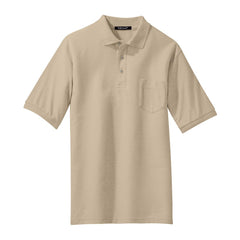 Men's Silk Touch Polo with Pocket Shirt Stone