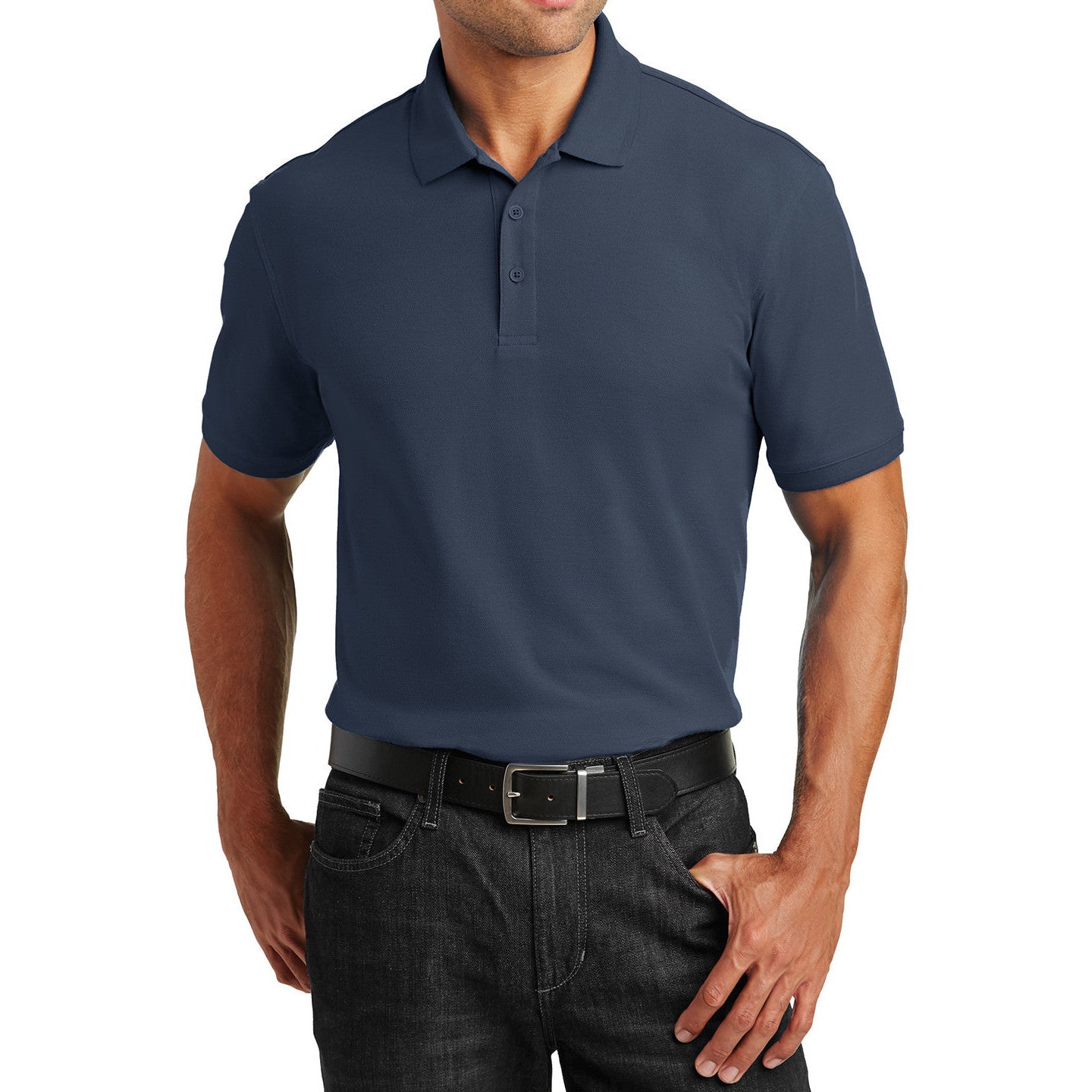 Mens Short Sleeve Classic Pique Polo Shirt 