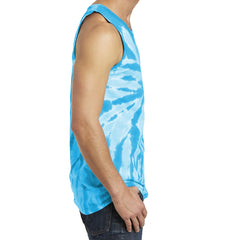 Men's Tie-Dye Tank Top - Turquoise