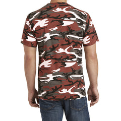 Mafoose Men's 5.4-oz 100% Cotton Tee Shirt Red Camo-Back