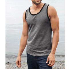 Mens Solid Cotton Tank Top Sleeveless Tee Shirt for Sports, Gym, Fitness, Beach