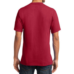 Men's Core Cotton V-Neck Tee Red - Back