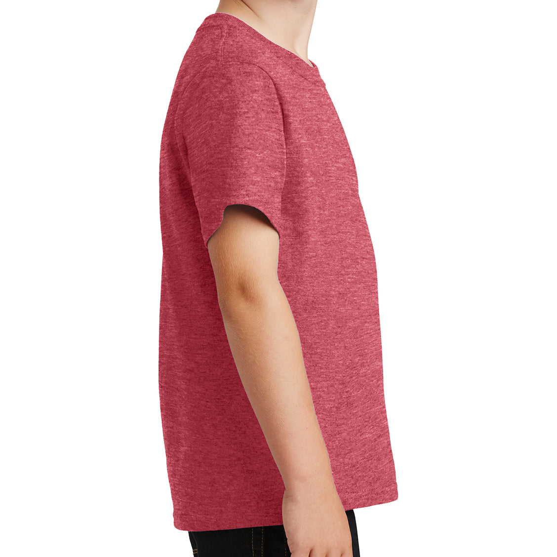 Youth Core Cotton Tee - Heather Red