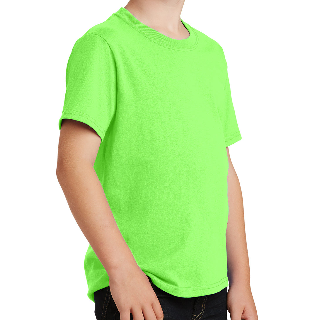 Youth Core Cotton Tee - Neon Green
