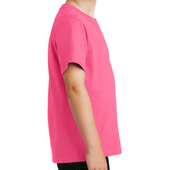 Youth Core Cotton Tee - Neon Pink