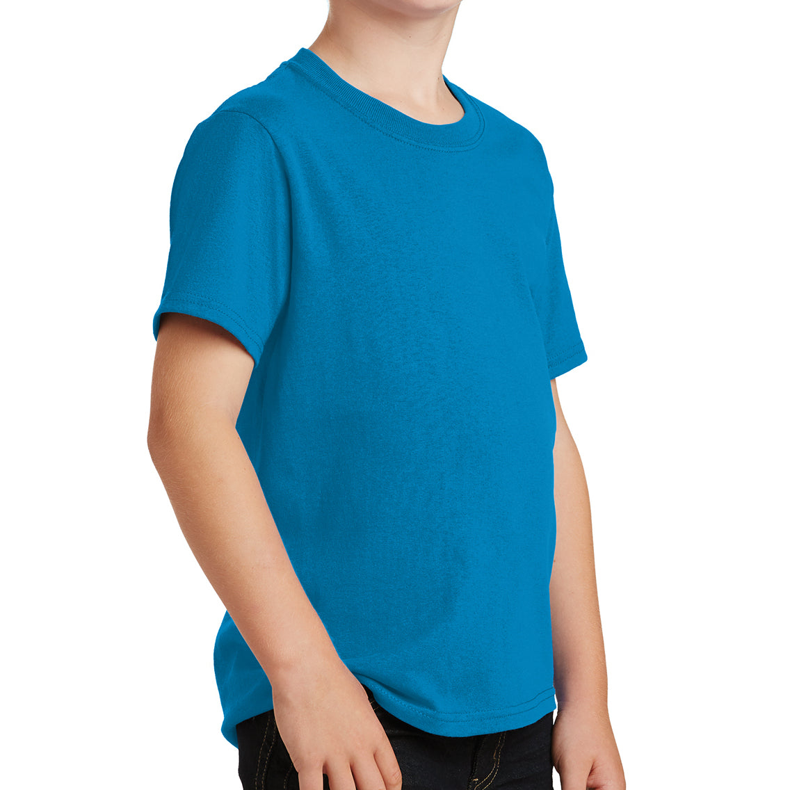 Youth Core Cotton Tee - Sapphire