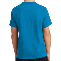 Youth Core Cotton Tee - Sapphire