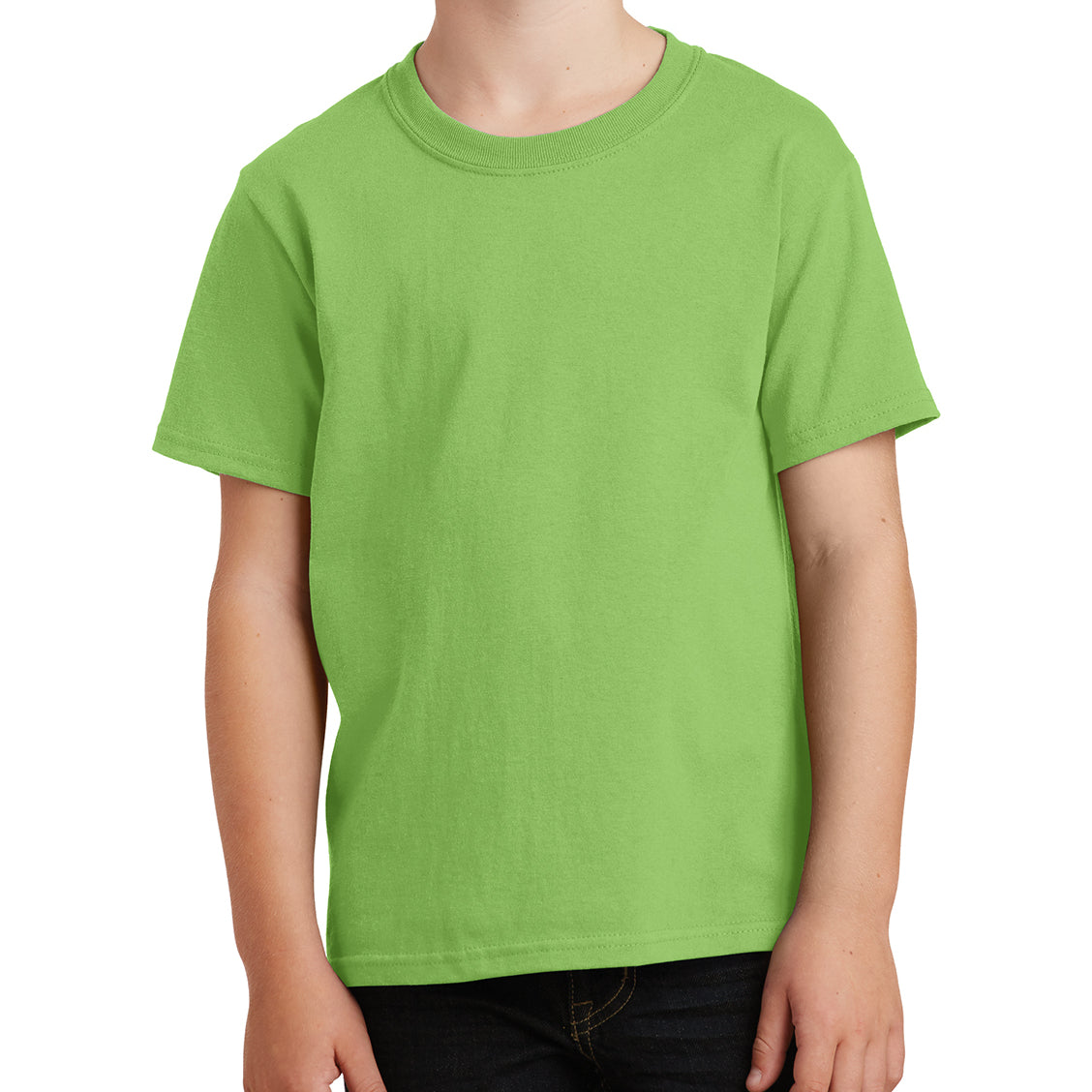 Youth Core Cotton Tee - Lime