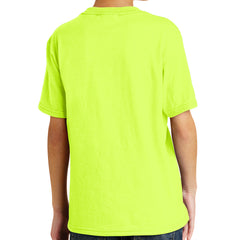 Youth Core Blend Tee - Safety Green