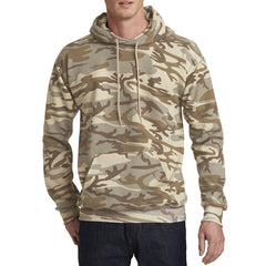 Men's Core Fleece Classic Camo Pullover Hooded Sweatshirt Desert Camo - Front