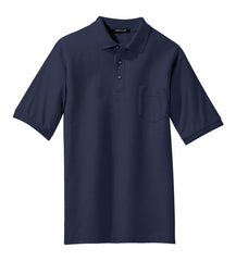 Mafoose Men's Silk Touch Polo with Pocket Navy-Front