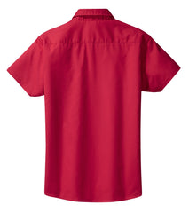 Mafoose Women's Comfortable Short Sleeve Easy Care Shirt Red/Light Stone-Back