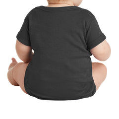 Infant Short Sleeve Baby Rib Bodysuit - Black