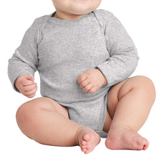 Infant Long Sleeve Baby Rib Bodysuit - Heather