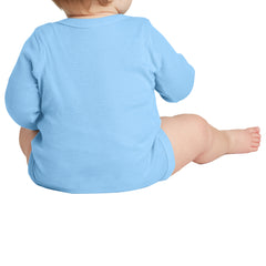 Infant Long Sleeve Baby Rib Bodysuit - Light Blue