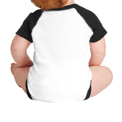 Infant Baseball Fine Jersey Bodysuit - White/Black