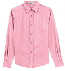 Mafoose Women's Long Sleeve Easy Care Shirt Light Pink-Front