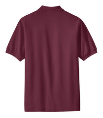 Mafoose Men's 100% Pima Cotton Polo Shirt Burgundy-Back