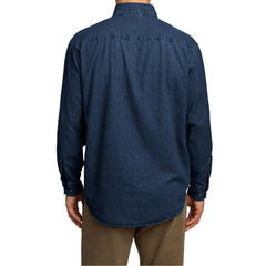 Mafoose Men's Long Sleeve Value Denim Shirt Ink Blue-Back