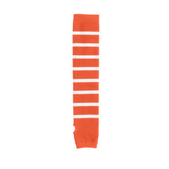 Striped Arm Socks - Deep Orange/ White