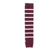 Striped Arm Socks - Maroon/ White
