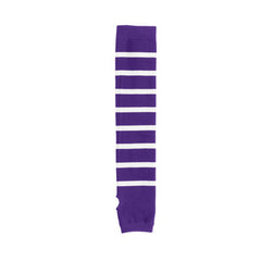 Striped Arm Socks - Purple/ White