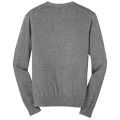 Mafoose Men's V Neck Sweater Medium Heather Grey-Back