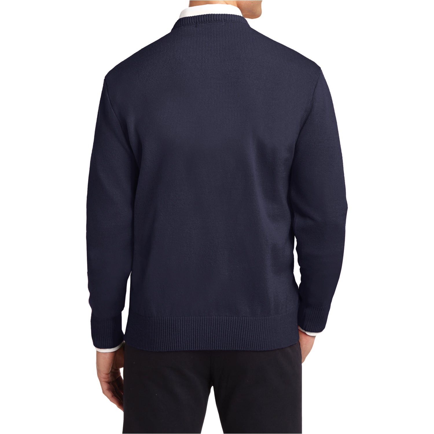 Mafoose Men's Value V-Neck Sweater Navy-Back