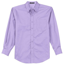 Mafoose Men's Tall Long Sleeve Easy Care Shirt Bright Lavender-Front